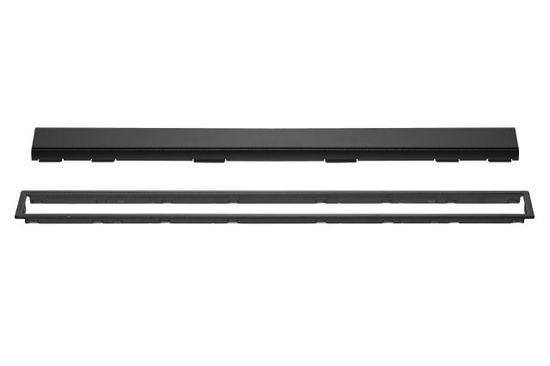 Schluter KERDI-LINE Linear Floor Drain with Solid Grate Design Brushed Stainless Steel (V4) Matte Black 3/4" x 31-1/2"