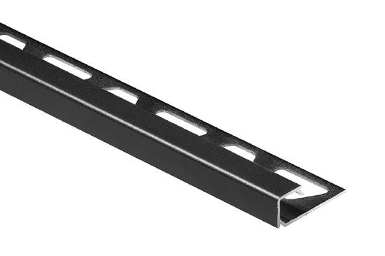 Schluter Square Edge Trim QUADEC - Matte Black Aluminum 1/2" (12.5 mm) x 10'