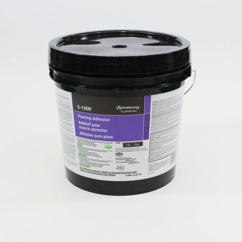 Armstrong S-1000 FPS1000208 LVT Tile Adhesive 2 Gallon - For high RH (≤ 100%) concrete slab conditions - Covers 220-260 sq. ft. /gallon