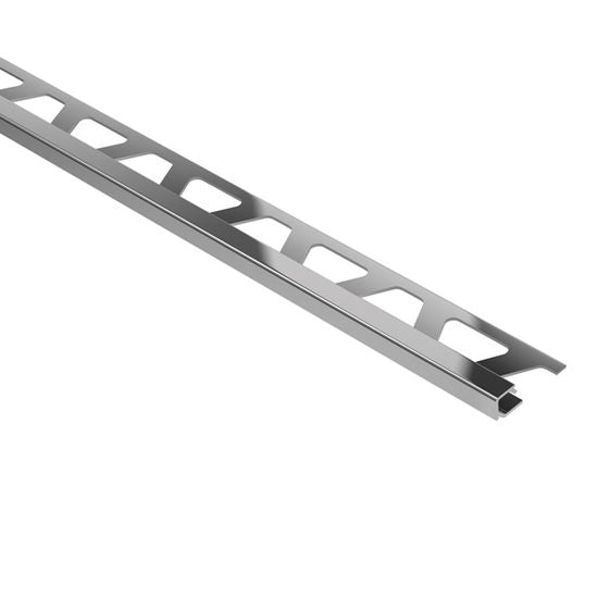Schluter QUADEC Square Edge Trim - Aluminum Anodized Polished Chrome 3/8" (10 mm) x 8' 2-1/2"