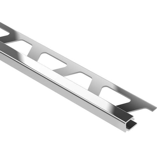 Schluter QUADEC Square Edge Trim - Aluminum Anodized Polished Chrome 5/16" (8 mm) x 8' 2-1/2"
