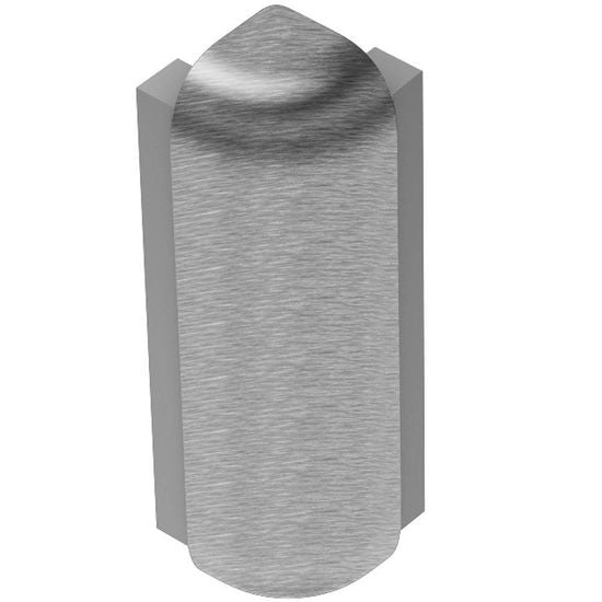 Schluter RONDEC-STEP Outside Corner 90° with Vertical Leg 1-1/2" - Aluminum Anodized Brushed Chrome 1/2" (12.5 mm)