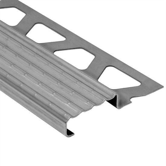 Schluter TREP-E Stair-Nosing Profile - Stainless Steel (V2) 7/16" (11 mm) x 8' 2-1/2"
