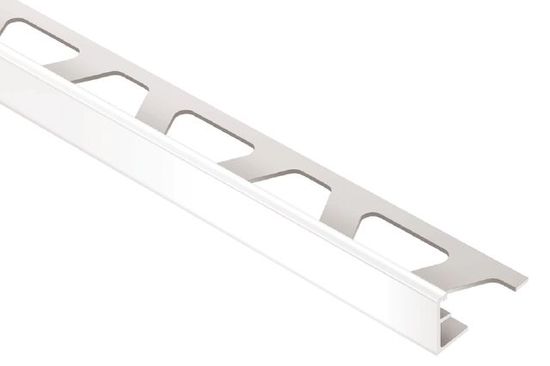 Schluter JOLLY-P Wall Tile Edging Trim - PVC Plastic Bright White - 7/16" (11 mm) x 8' 2 1/2"