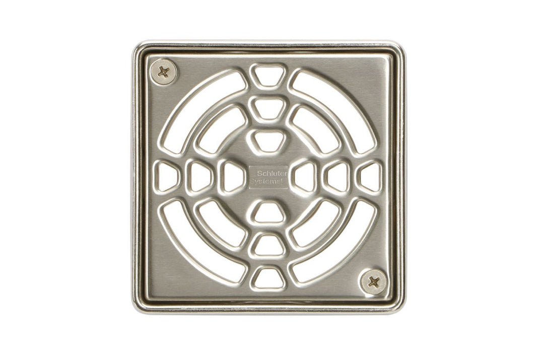 Schluter Systems Kerdi 4 Inch Square Stainless Steel Grate