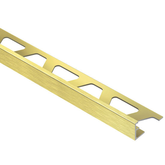 Schluter SCHIENE Floor/Wall Tile Edging Trim Anodized Aluminum Brushed Brass 1/2" (12.5 mm) x 8' 2-1/2"