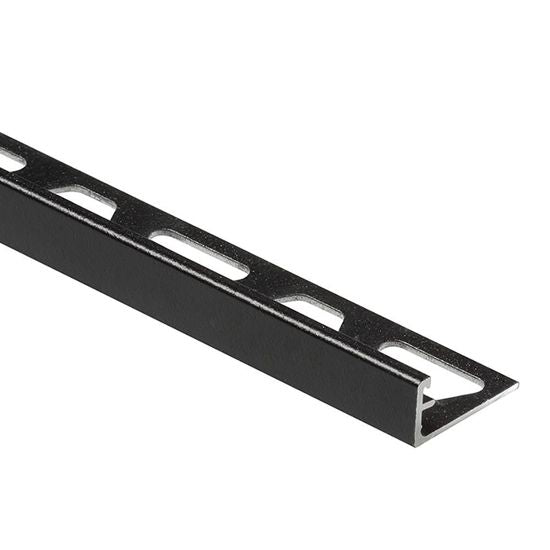 Schluter SCHIENE Wall Tile Edging Trim Aluminum Matte Black 1/2" (12.5 mm) x 8' 2-1/2"