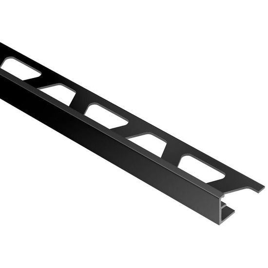Schluter SCHIENE Floor/Wall Tile Edging Trim Anodized Aluminum Bright Black 3/8" (10 mm) x 8' 2-1/2"
