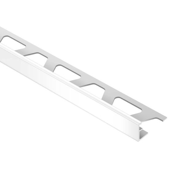 Schluter SCHIENE Wall Tile Edging Trim Aluminum Bright White 5/16" (8 mm) x 8' 2-1/2"