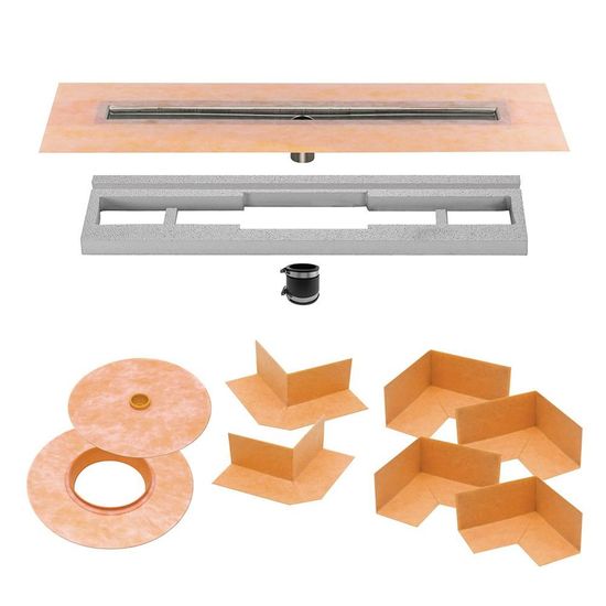 Schluter KERDI-LINE Linear Drain Center Channel Body Kit 59-1/16"