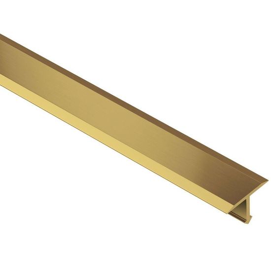 Schluter RENO-T Solid Brass 17/32" (14 mm) x 8' 2-1/2" Metal T-Shaped Tile Edging Trim