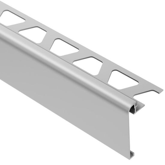 Schluter RONDEC-STEP Finishing and Edging Profile with Vertical Leg 1-1/2"  - Aluminum Anodized Matte 3/8" (10 mm) x 8' 2-1/2"